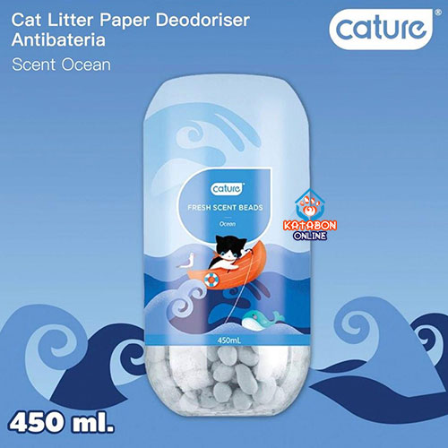 Cature Cat Litter Deodorizer Fresh Scent Beads Ocean Flavour 450ml