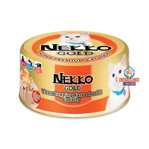 Foodinnova Nekko Gold Can Super Premium Wet Cat Food Tuna Topping Katsuobushi In Jelly 85g